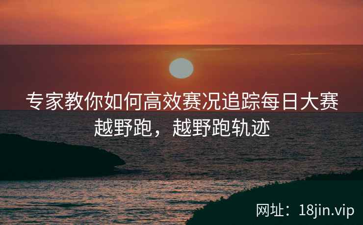 专家教你如何高效赛况追踪每日大赛越野跑，越野跑轨迹
