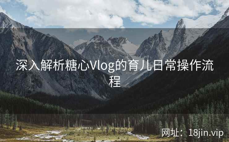 深入解析糖心Vlog的育儿日常操作流程