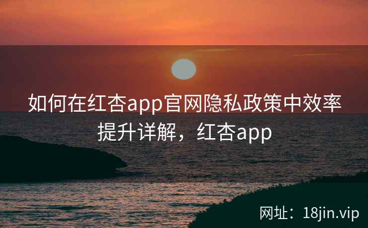 如何在红杏app官网隐私政策中效率提升详解，红杏app