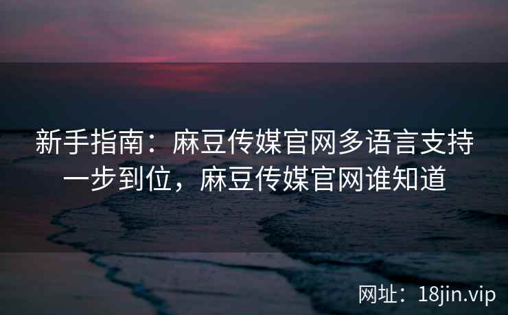 新手指南：麻豆传媒官网多语言支持一步到位，麻豆传媒官网谁知道