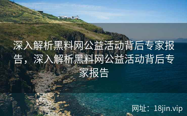 深入解析黑料网公益活动背后专家报告，深入解析黑料网公益活动背后专家报告  第1张