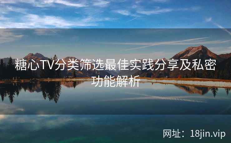 糖心TV分类筛选最佳实践分享及私密功能解析  第2张