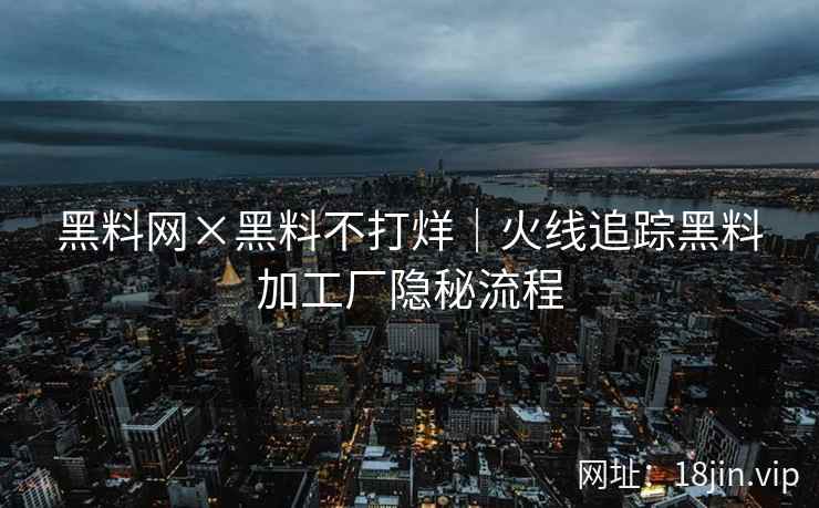 黑料网×黑料不打烊｜火线追踪黑料加工厂隐秘流程  第2张